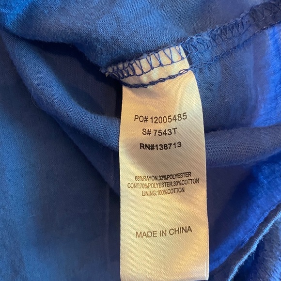 Doe & Rae Royal Blue Tank with Embroidered Accents - Picture 6 of 13